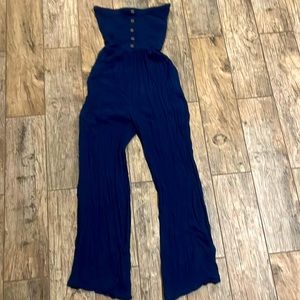 Express Navy Blue Jumpsuit